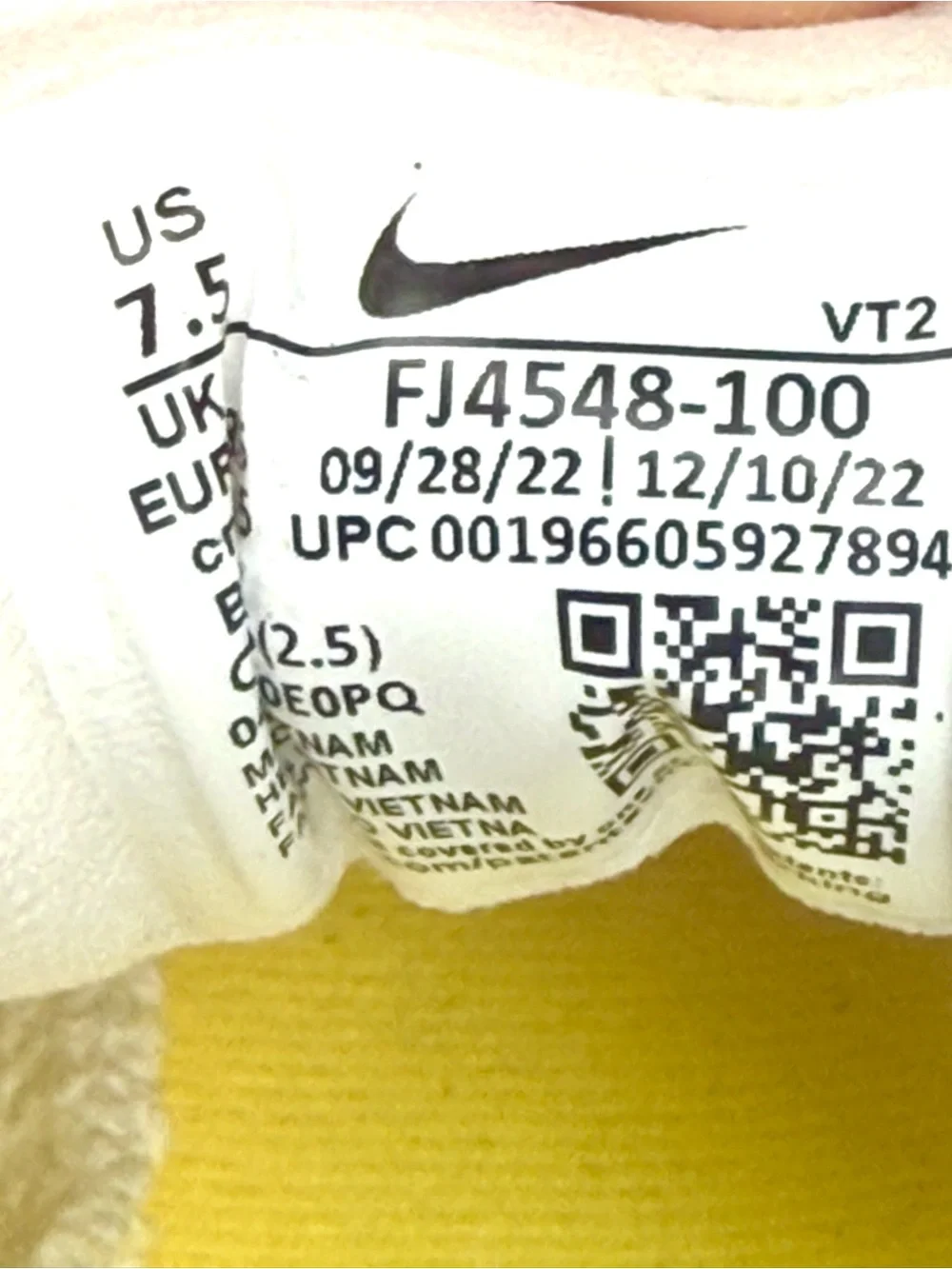Nike Air Max 90 Citrus Pulse White Yellow Shoes Women's Size 7.5 VGUC